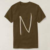 Handgetekende letter N T-shirt (Design voorkant)