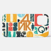 Handgetekende letters:  naadloos ontwerp. Case-Mate iPhone case (Achterkant (horizontaal))