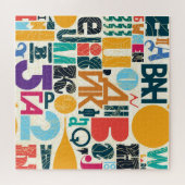 Handgetekende letters:  naadloos ontwerp. legpuzzel (Horizontaal)