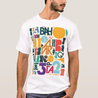Handgetekende letters: naadloos ontwerp. t-shirt