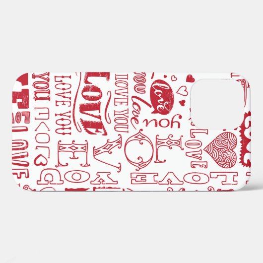 handgetekende liefdesdoodles Case-Mate iPhone case (Achterkant (horizontaal))