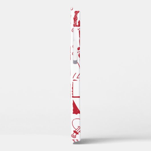 handgetekende liefdesdoodles Case-Mate iPhone case (Achterkant / Links)