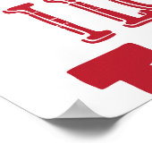 Handgetekende liefdesdoodles, charmant patroon. poster (Hoek)