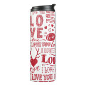 handgetekende liefdesdoodles  thermosbeker (Gedraaid links)