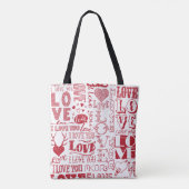 handgetekende liefdesdoodles tote bag (Achterkant)