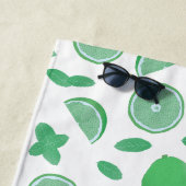 Handgetekende Limoen & Mint Botanische Strandlaken (In situ)