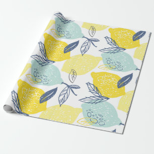 Handgetekende limonade naadloos patroon cadeaupapier