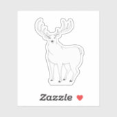 Handgetekende Majestic Wildlife Stag Whitetail Her Sticker (Vel)