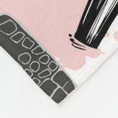 Handgetekende make-up,  grafisch patroon. fleece deken (Hoek)