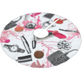 Handgetekende make-up,  grafisch patroon. kerstboom rok (Gekanteld)