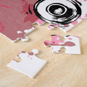 Handgetekende make-up, grafisch patroon. legpuzzel (Zijkant)