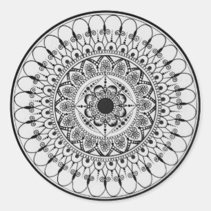 Handgetekende Mandala Sticker