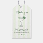 Handgetekende Margarita Limoen Vrijgezellenfeest F Cadeaulabel (Voorkant)