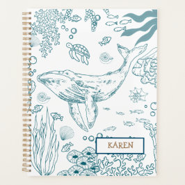 Handgetekende Marine Life Planner