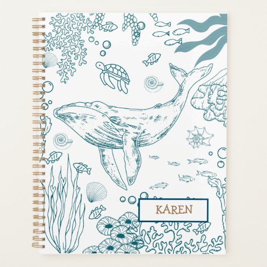 Handgetekende Marine Life Planner (Voorkant)