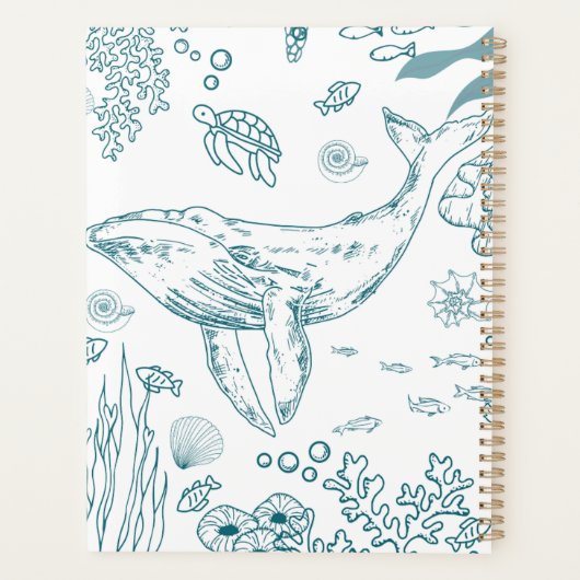 Handgetekende Marine Life Planner (Achterkant)