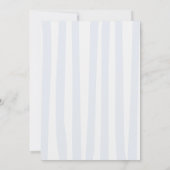 Handgetekende Martini Blue Stripes Vrijgezellenfee Kaart (Achterkant)