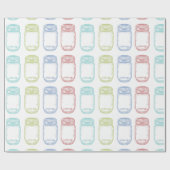 Handgetekende Mason Jar in vier kleuren Cadeaupapier (Vlak)