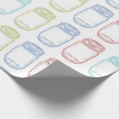 Handgetekende Mason Jar in vier kleuren Cadeaupapier (Hoek)
