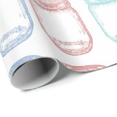 Handgetekende Mason Jar in vier kleuren Cadeaupapier (Rol Hoek)