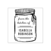 Handgetekende Mason Jar uit de keuken van de naam Rubberstempel (Afrduk)