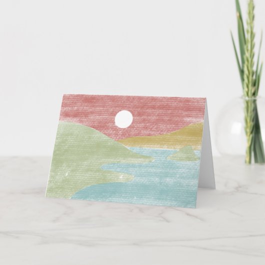 Handgetekende minimalistische landschapsarchitectu bedankkaart (Voorkant)