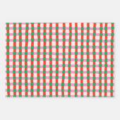 Handgetekende moderne kerstplaids inpakpapier vel (Voorkant 3)