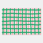 Handgetekende moderne kerstplaids inpakpapier vel (Voorkant)