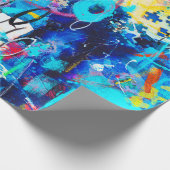 Handgetekende moderne multi-kleurenmedia kunst c cadeaupapier (Hoek)