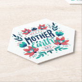 Handgetekende Moeder Aarde Dag Design-23184 Kartonnen Onderzetters (Schuin)