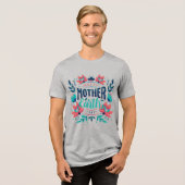 Handgetekende Moeder Aarde Dag Design-23184 Tri-Blend Shirt (Voorkant volledig)
