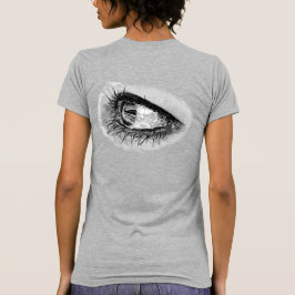 Handgetekende Mooie Vrouw Oog Potlood Art T-shirt