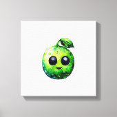 Handgetekende munt Emoji - Stretched Canvas Print (Voorkant)