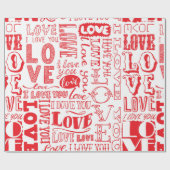 handgetekende naadloze achtergrond met liefdesdoed cadeaupapier (Vlak)