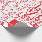 handgetekende naadloze achtergrond met liefdesdoed cadeaupapier (Hoek)