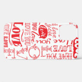 handgetekende naadloze achtergrond met liefdesdoed Case-Mate iPhone case (Achterkant (horizontaal))