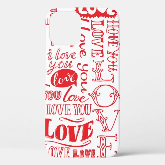 handgetekende naadloze achtergrond met liefdesdoed Case-Mate iPhone case (Achterkant)