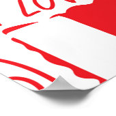 handgetekende naadloze achtergrond met liefdesdoed poster (Hoek)