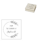 Handgetekende naam van Elegant Library Books Rubberstempel (Gestempeld)