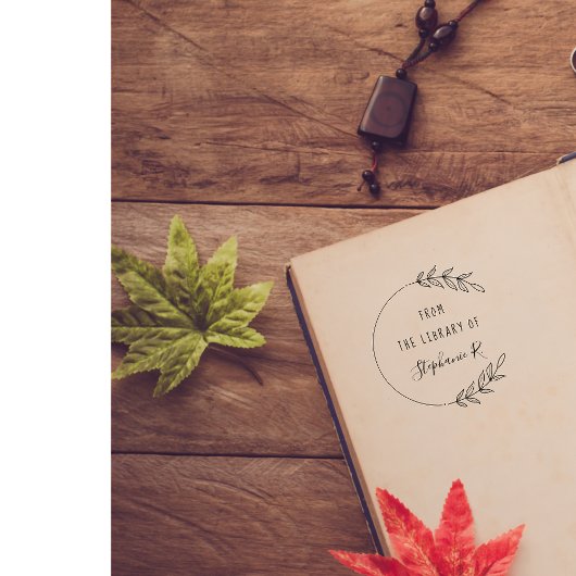 Handgetekende naam van Elegant Library Books Rubberstempel