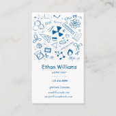 Handgetekende Onderwijselementen Science Tutor Visitekaartje (Voorkant)