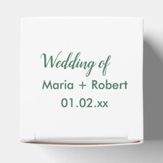 Handgetekende Oranje Botanische Abstracte Bruidsdo Bedankdoosjes (Bovenkant)