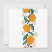 Handgetekende Oranje Botanische Abstracte Trouw (Achterkant)