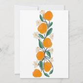 Handgetekende Oranje Botanische Abstracte Trouw (Achterkant)