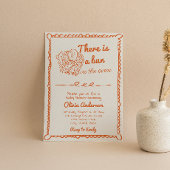 Handgetekende Oranje broodje in het Baby shower Kaart