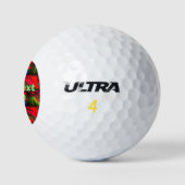 Handgetekende originele illustratie. golfballen (Logo)