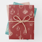  handgetekende Ornamenten Inpakpapier Vel (In situ)