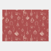  handgetekende Ornamenten Inpakpapier Vel (Voorkant)