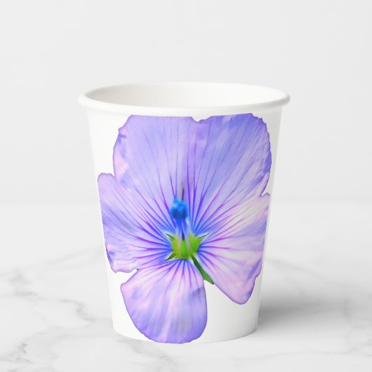  handgetekende Paarse bloem Papieren Bekers (Voorkant)