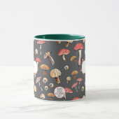 Handgetekende paddenstoelen gepersonaliseerde foer mok (Midden)